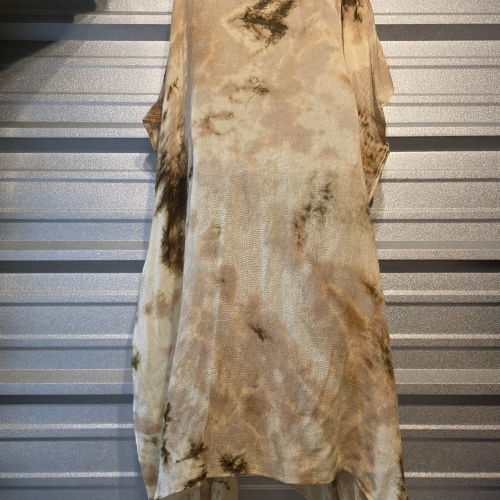 Steve Madden Beige Tie-Dye Women's Cape - Picture 4 of 4